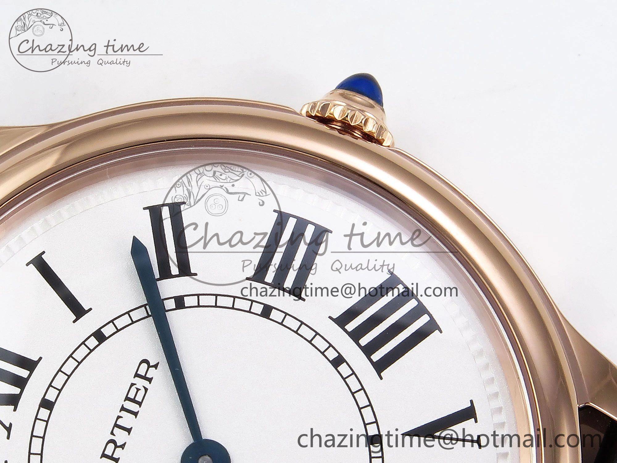 Ronde De Cartier 36mm RG DRF 1:1 Best Edition Sandblasted Silver-Plated White Dial on Black Leather Strap Ronda Quartz