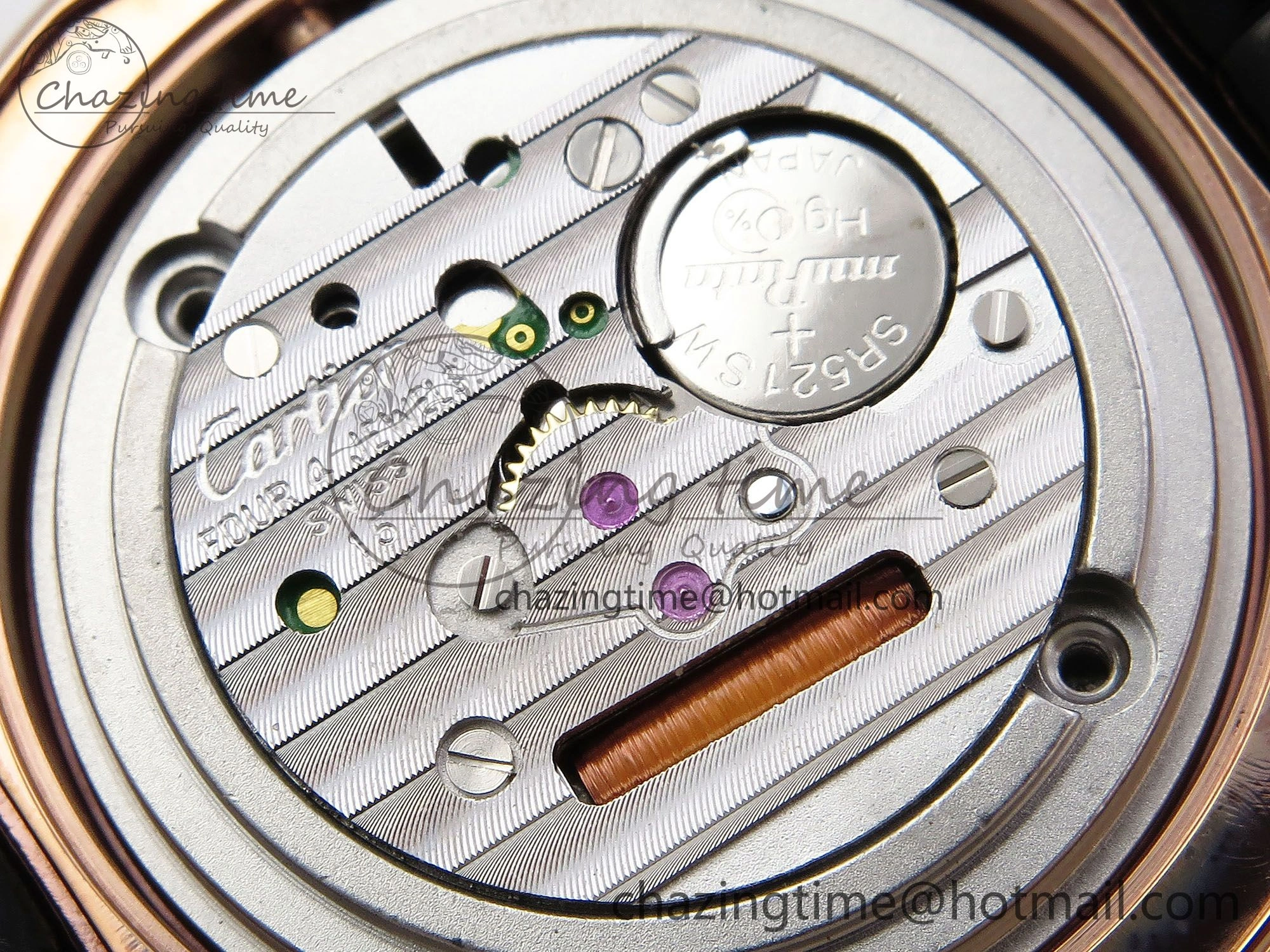 Ronde Louis Cartier 29mm RG DRF 1:1 Best Edition Sandblasted Beige Dial Diamonds Bezel on Black Leather Strap Ronda Quartz