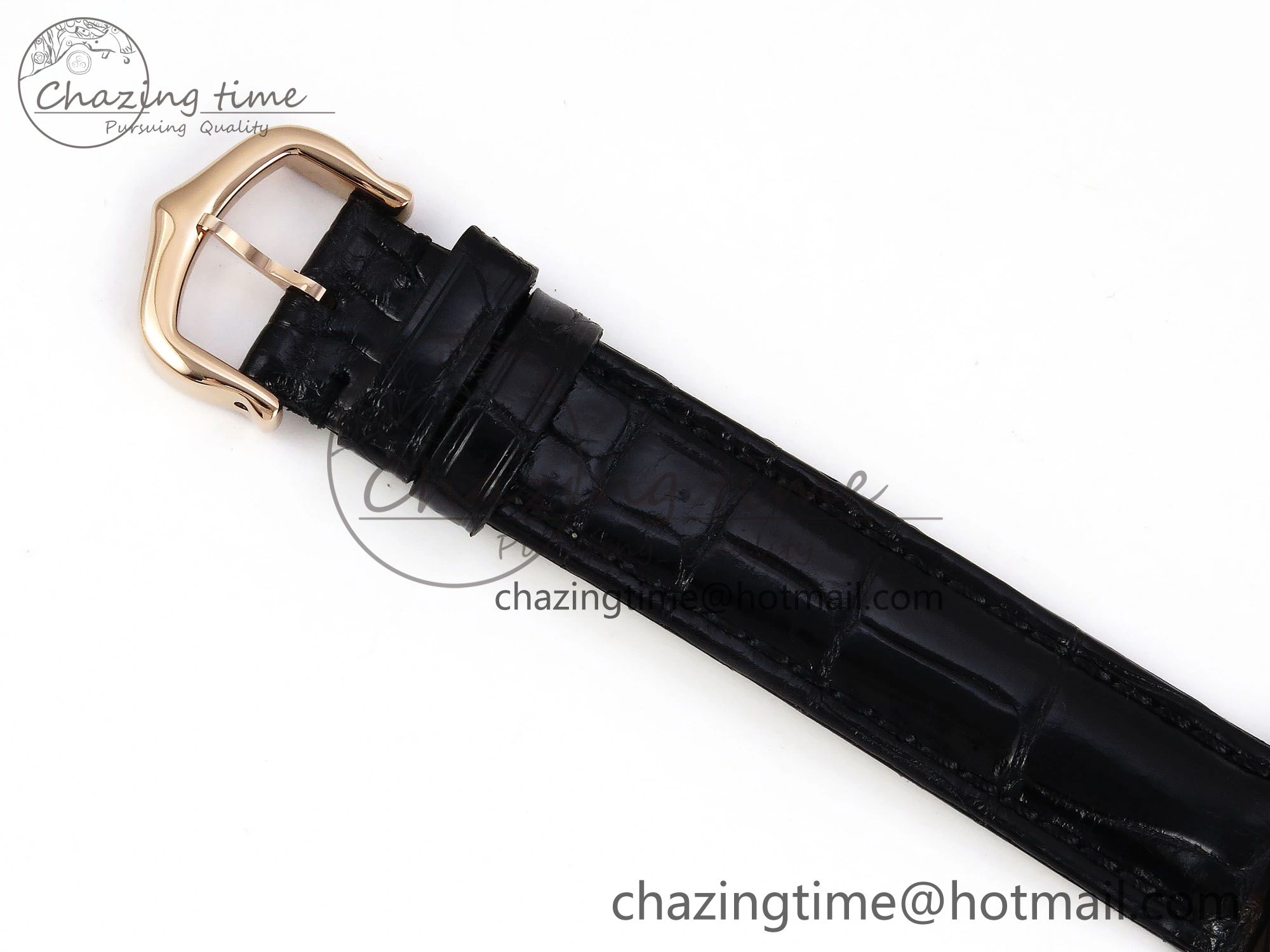 Ronde Louis Cartier 29mm RG DRF 1:1 Best Edition Sandblasted Beige Dial Diamonds Bezel on Black Leather Strap Ronda Quartz