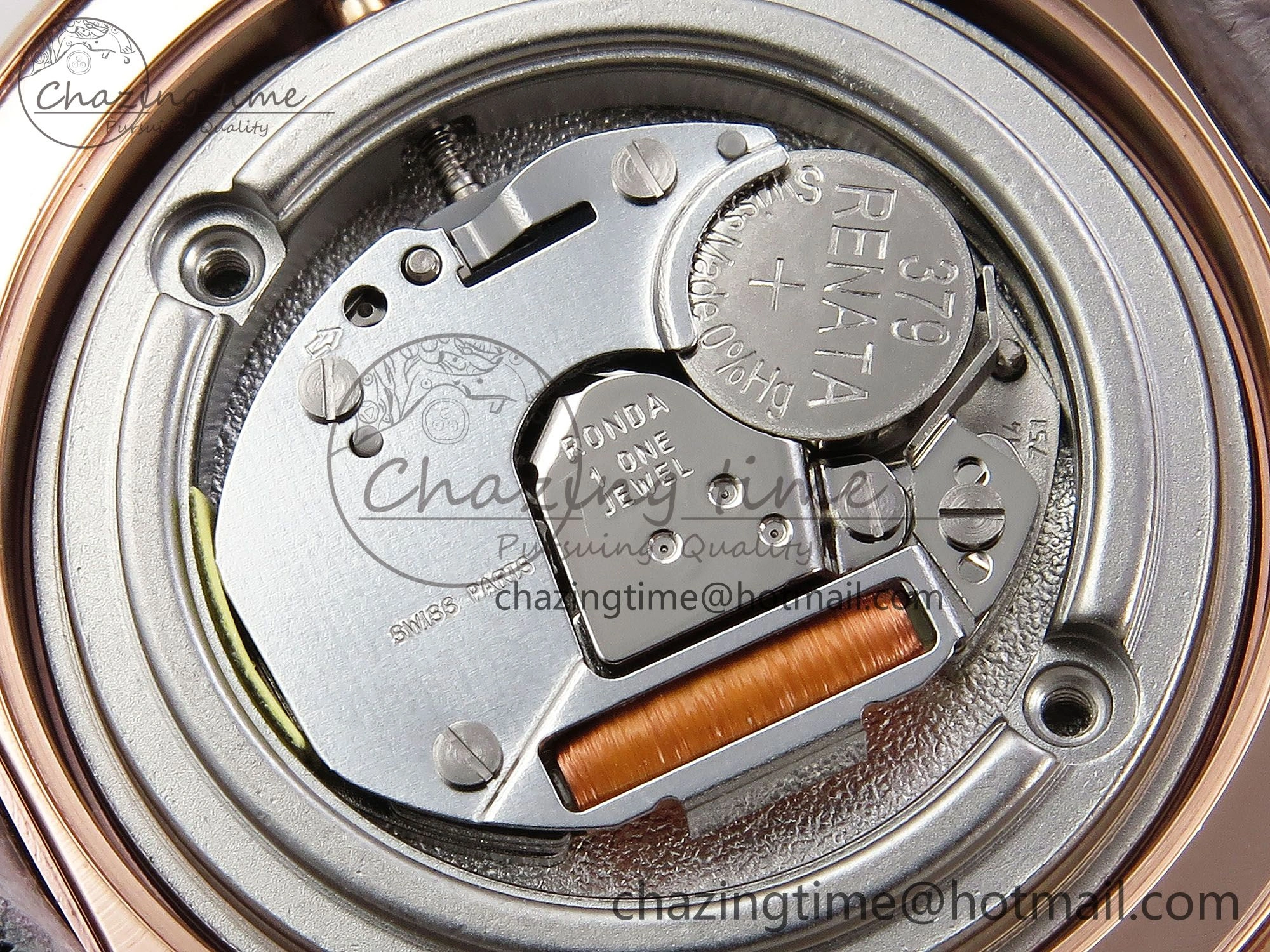 Ronde Louis Cartier 29mm RG DRF 1:1 Best Edition Sandblasted Beige Dial on Purple Leather Strap Ronda Quartz