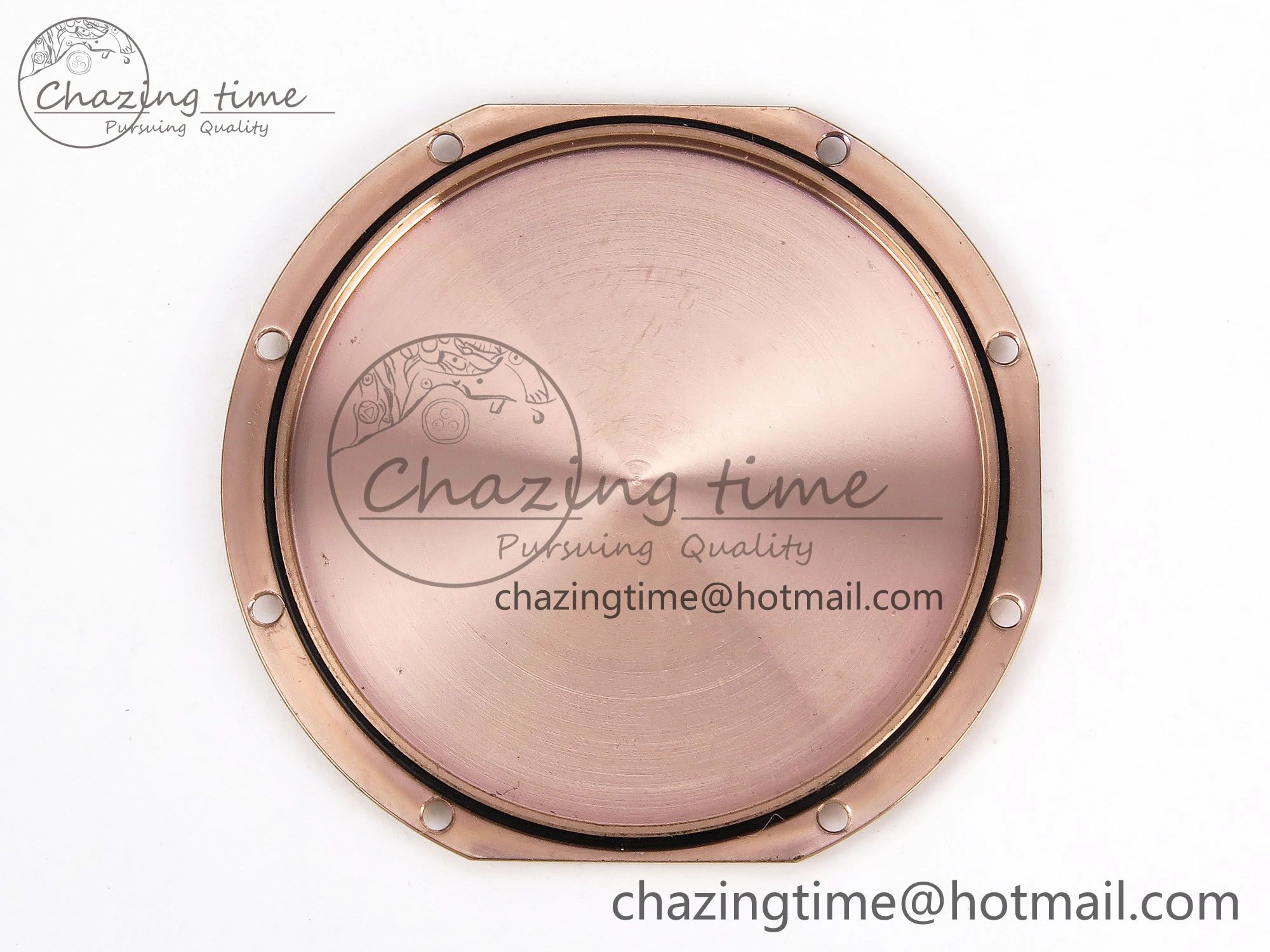 Ronde Louis Cartier 36mm RG DRF 1:1 Best Edition Sandblasted Beige Dial on Purple Leather Strap Ronda Quartz