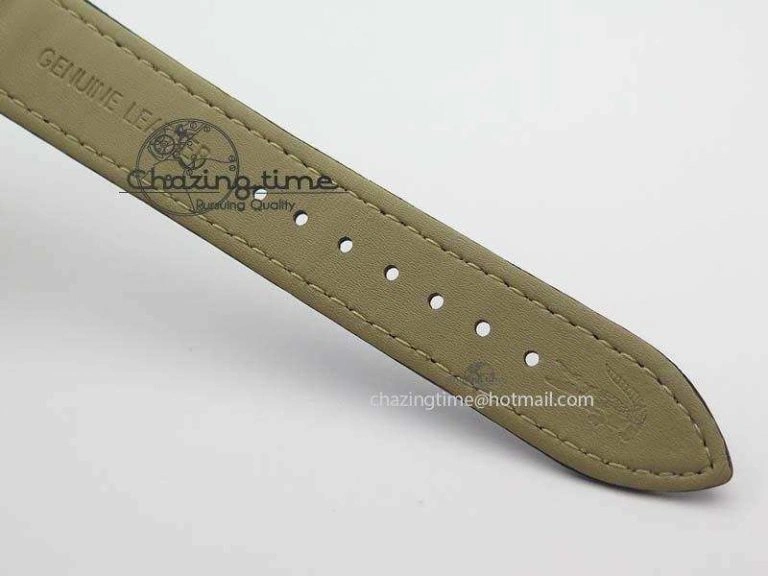 Ronde Louis Cartier SS UT Best Edition White Dial Diamond Bezel On Black Leather Strap