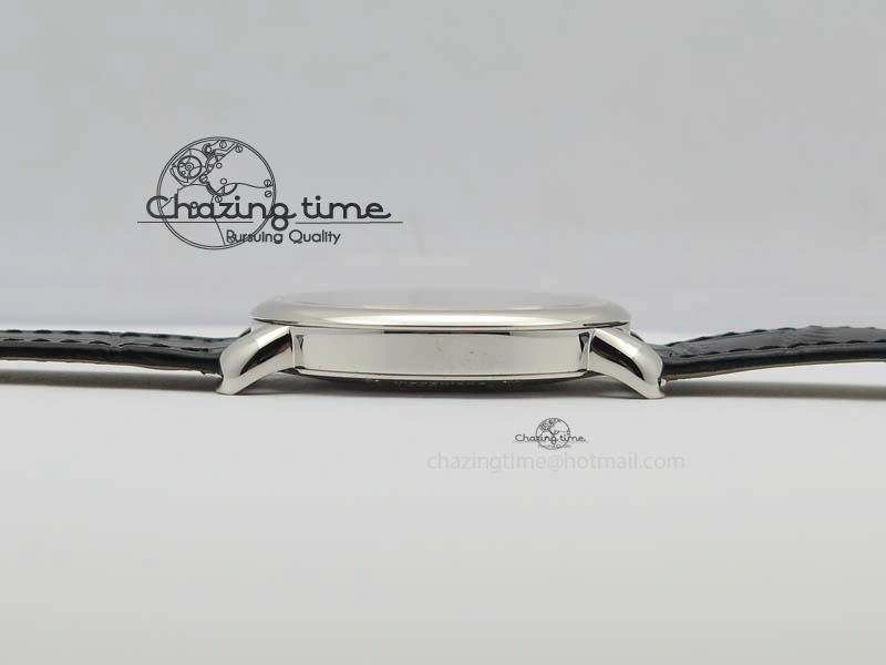 Ronde Louis Cartier SS UT Best Edition White Dial On Black Leather Strap