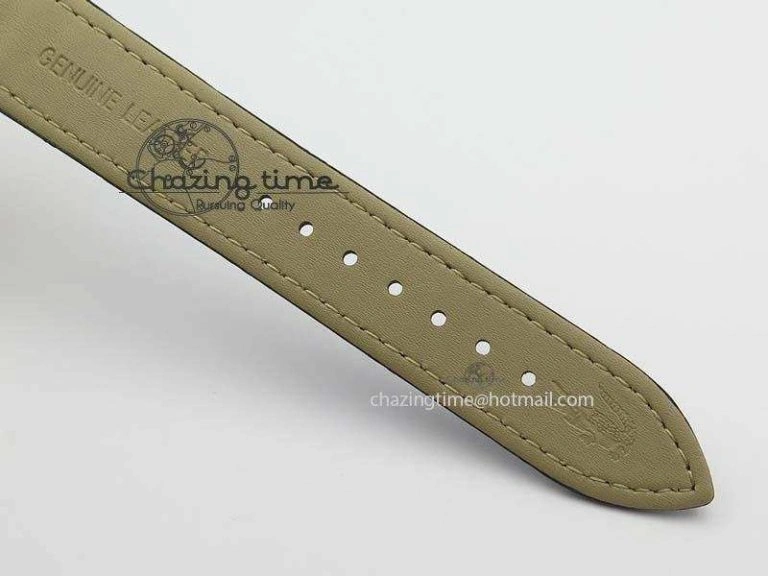 Ronde Louis Cartier YG UT Best Edition White Dial Diamond Bezel On Black Leather Strap
