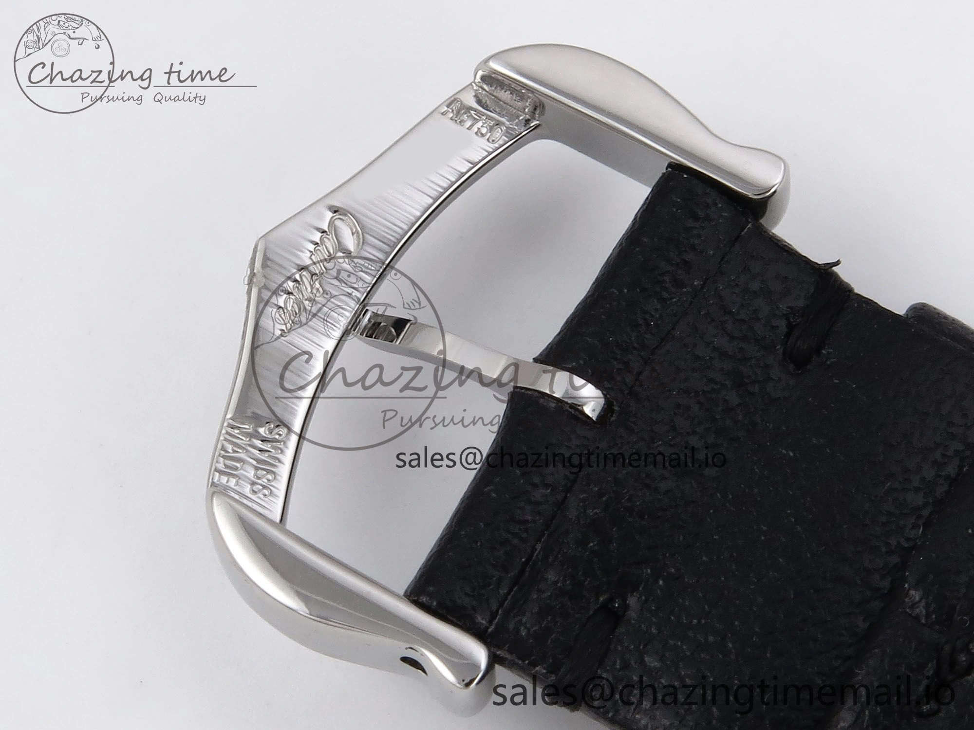 Ronde Must De Cartier 36mm DRF 1:1 Best Edition Sandblasted Silver-Plated White Dial on Black Leather Strap Ronda Quartz