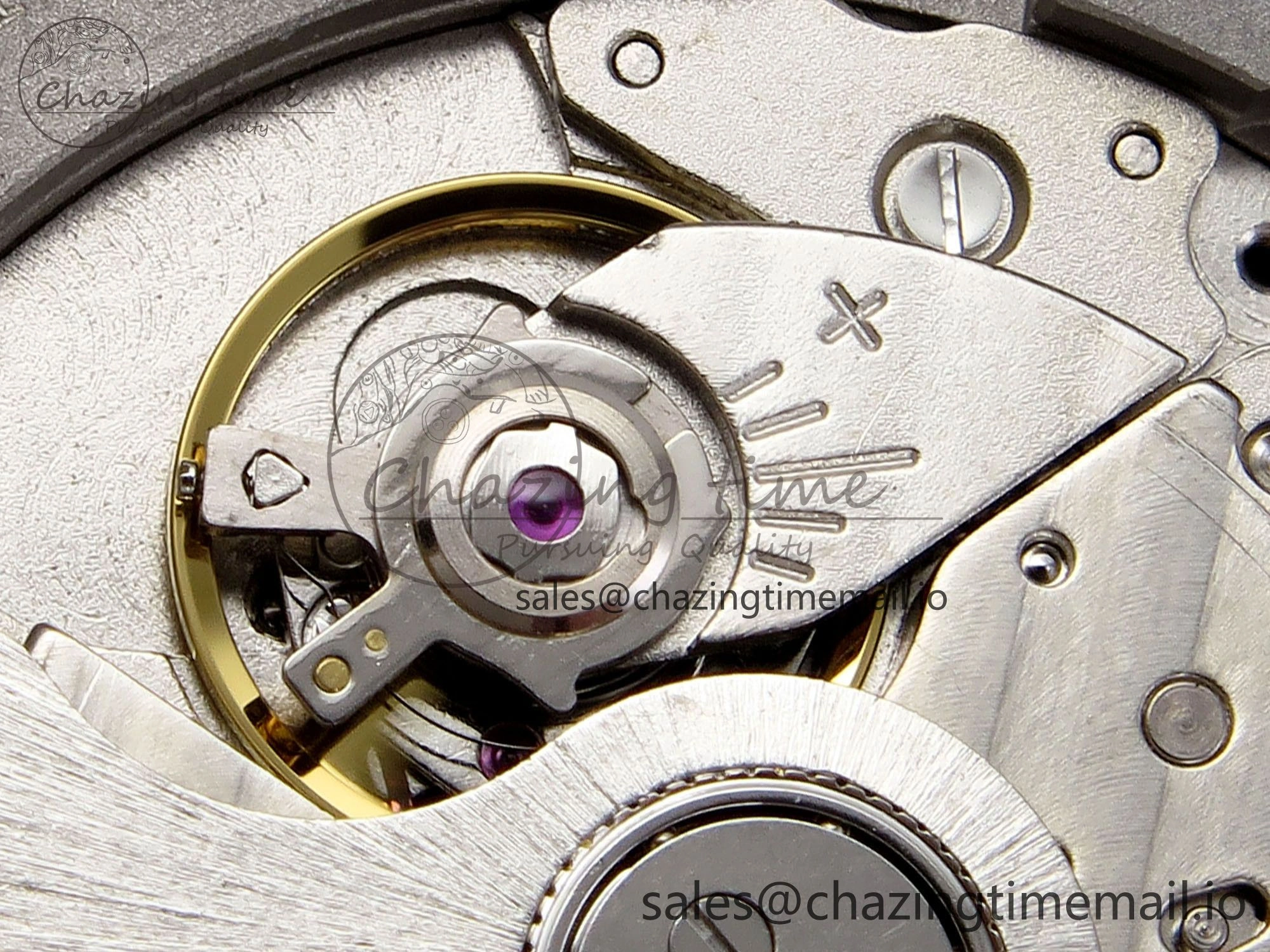 Ronde Solo 42mm RG AF 1:1 Best Edition White Dial Diamonds Bezel on Brown Black Strap MIYOTA 9015