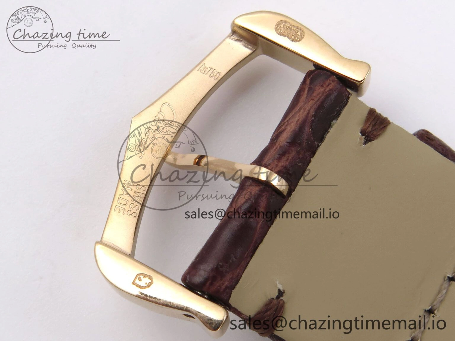 Ronde Solo 42mm RG AF 1:1 Best Edition White Dial Diamonds Bezel on Brown Black Strap MIYOTA 9015