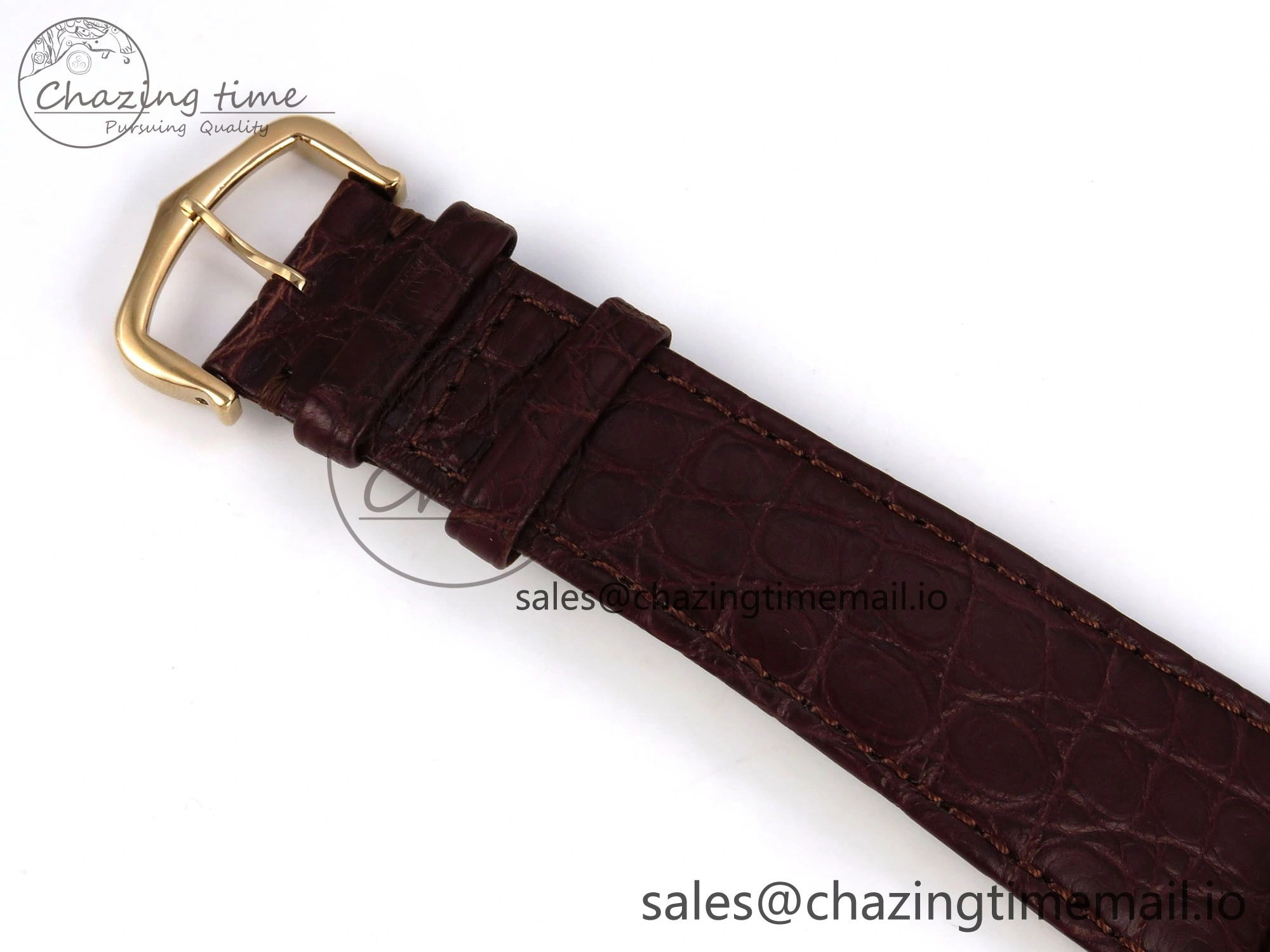 Ronde Solo 42mm RG AF 1:1 Best Edition White Dial Diamonds Bezel on Brown Black Strap MIYOTA 9015