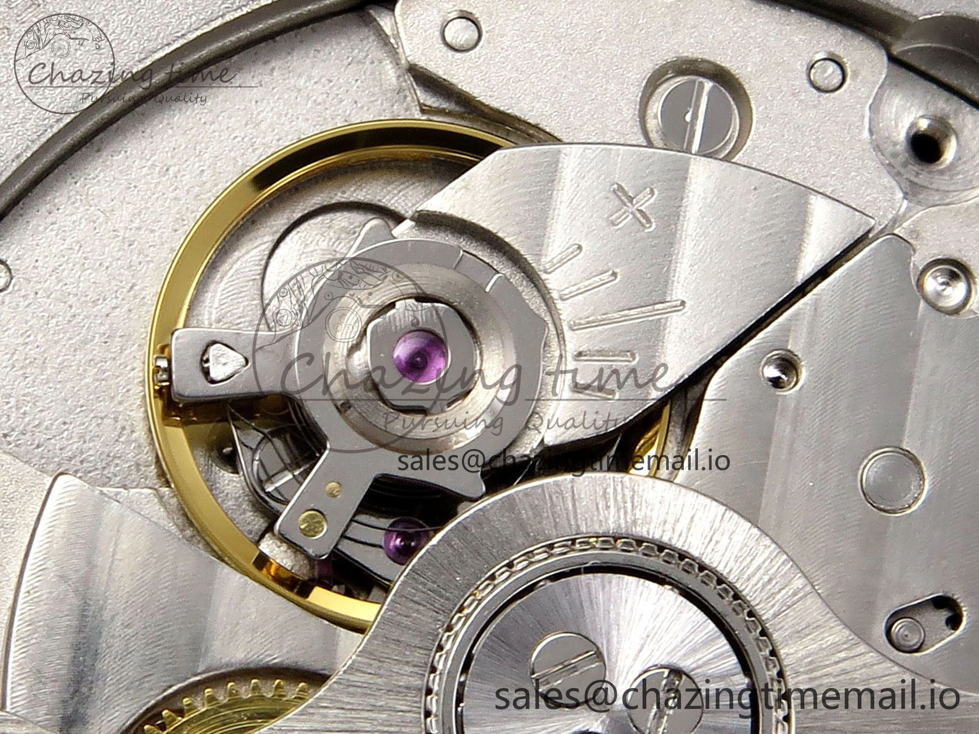 Ronde Solo 42mm SS AF 1:1 Best Edition White Dial Diamonds Bezel on Black Black Strap MIYOTA 9015
