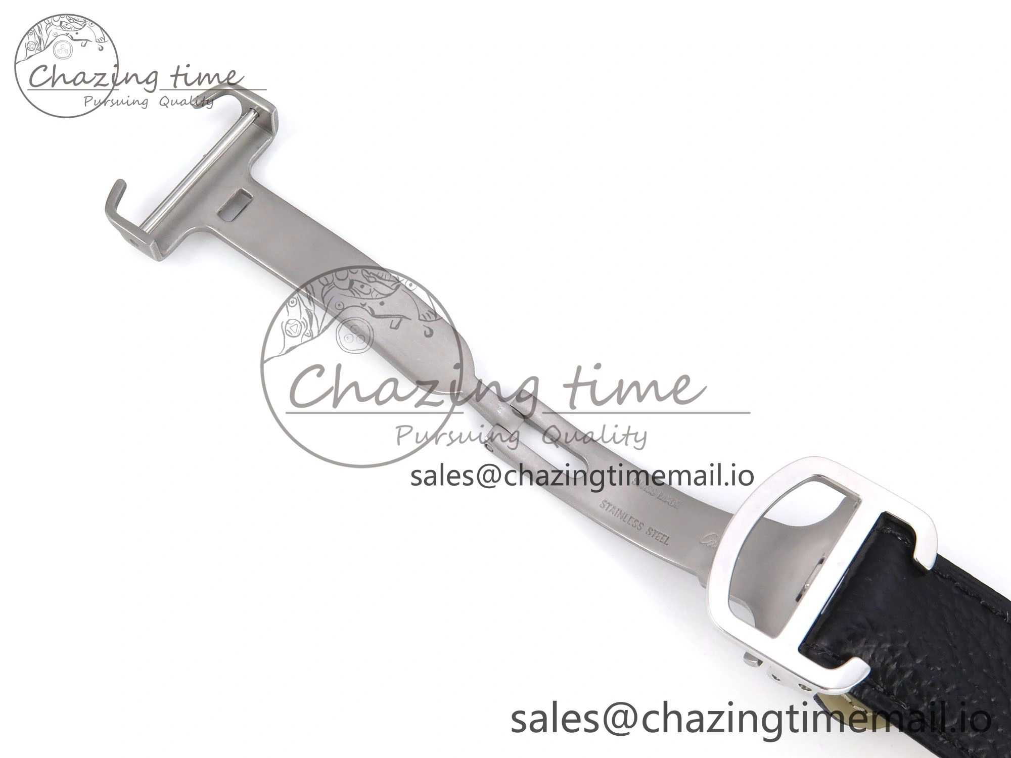Ronde Solo 42mm SS AF 1:1 Best Edition White Dial Diamonds Bezel on Black Black Strap MIYOTA 9015