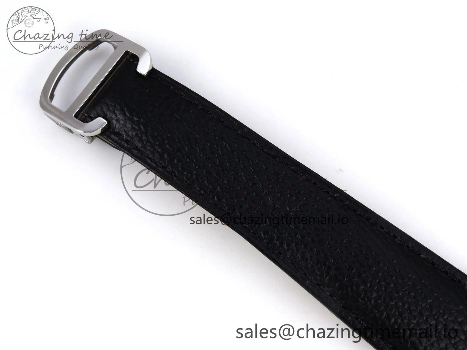 Ronde Solo 42mm SS AF 1:1 Best Edition White Dial Diamonds Bezel on Black Black Strap MIYOTA 9015