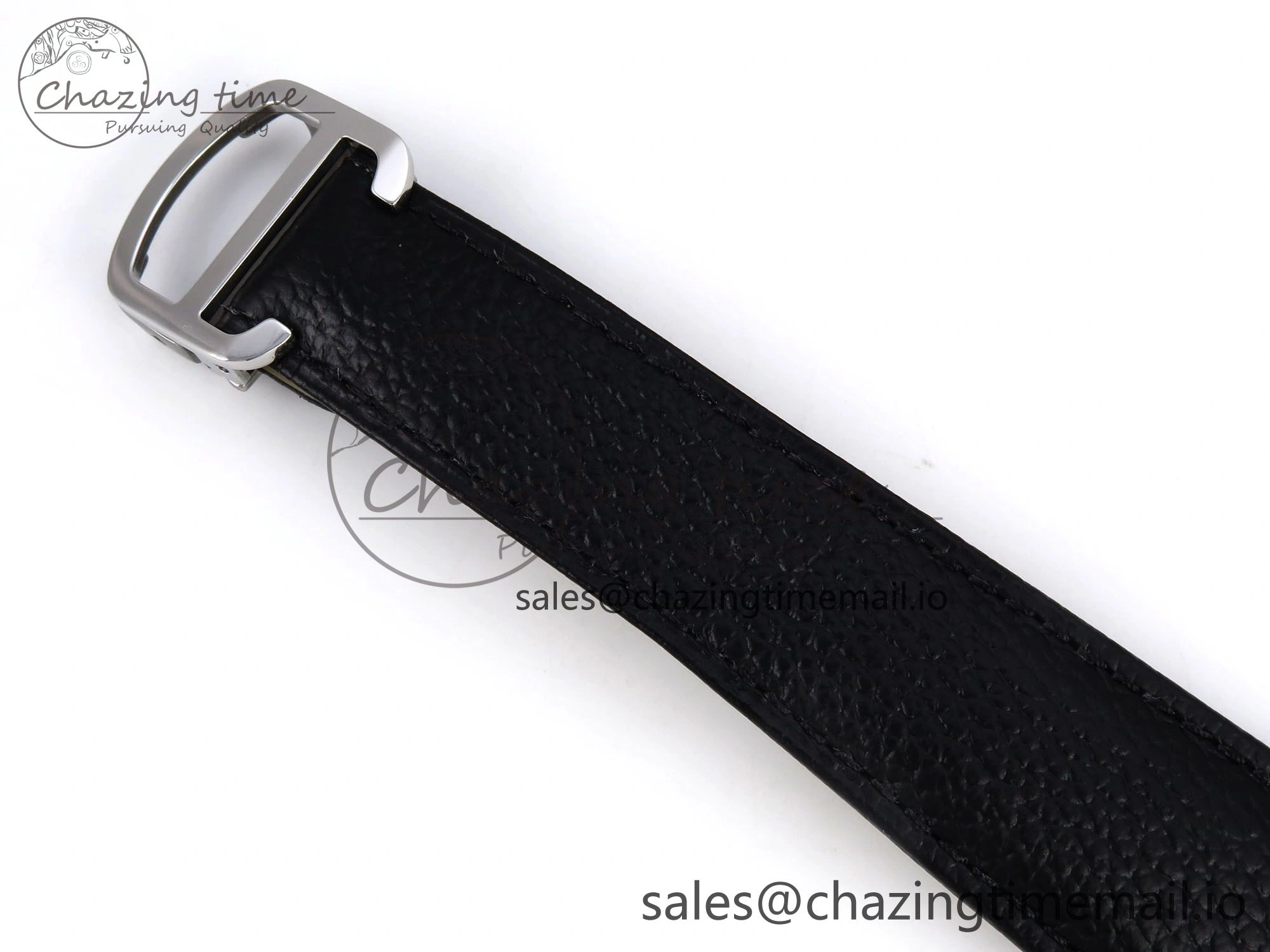 Ronde Solo 42mm SS AF 1:1 Best Edition White Dial Diamonds Bezel on Black Black Strap MIYOTA 9015