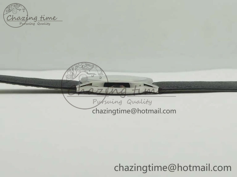Ronde Solo De Cartier 36mm SS K11 Maker White Dial on Black Crocodile Strap Ronda Quartz