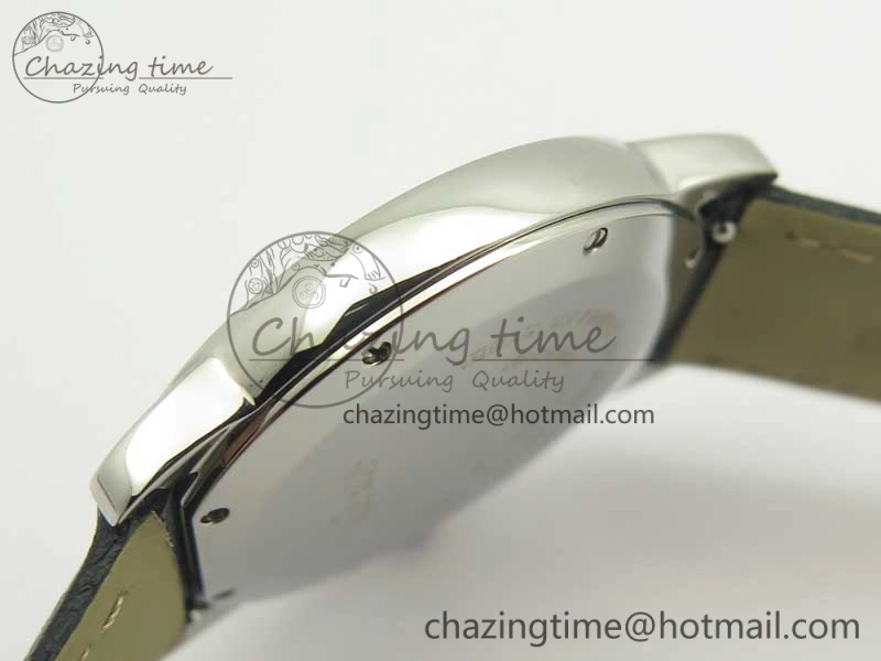 Ronde Solo De Cartier 36mm SS K11 Maker White Dial on Black Crocodile Strap Ronda Quartz