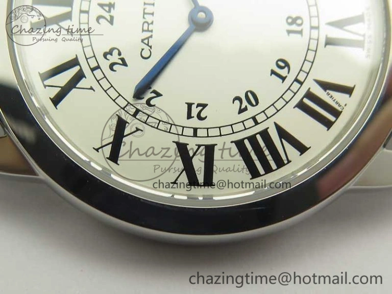 Ronde Solo De Cartier 36mm SS K11 Maker White Dial on SS Bracelet Ronda Quartz