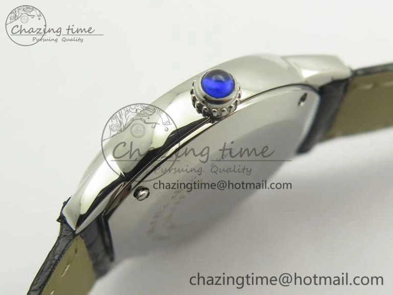 Ronde Solo de Cartier 29.5mm K11 1:1 Best Edition White Dial on Black Croco Leather Strap Ronda Quartz