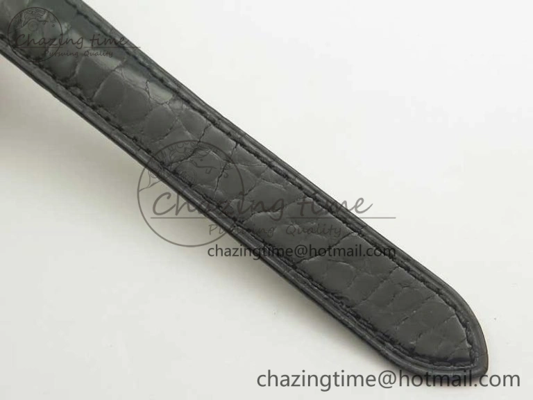 Ronde Solo de Cartier 29.5mm K11 1:1 Best Edition White Dial on Black Croco Leather Strap Ronda Quartz