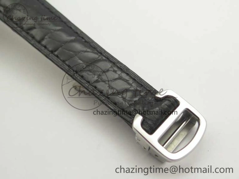 Ronde Solo de Cartier 29.5mm K11 1:1 Best Edition White Dial on Black Croco Leather Strap Ronda Quartz
