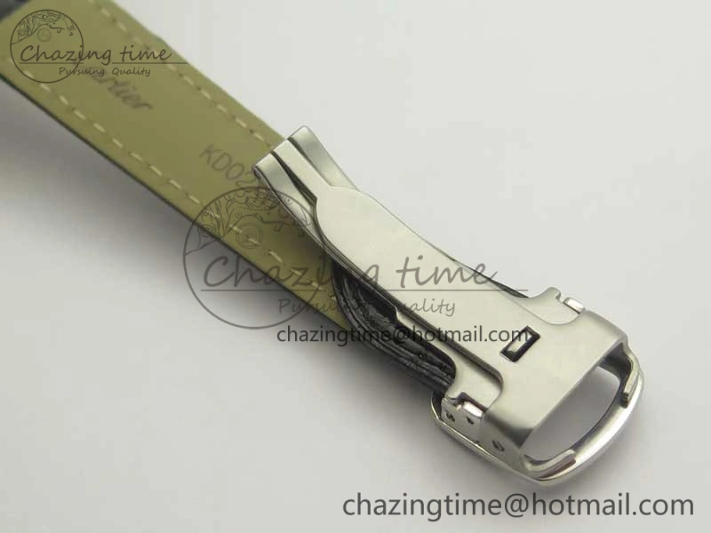 Ronde Solo de Cartier 29.5mm K11 1:1 Best Edition White Dial on Black Croco Leather Strap Ronda Quartz