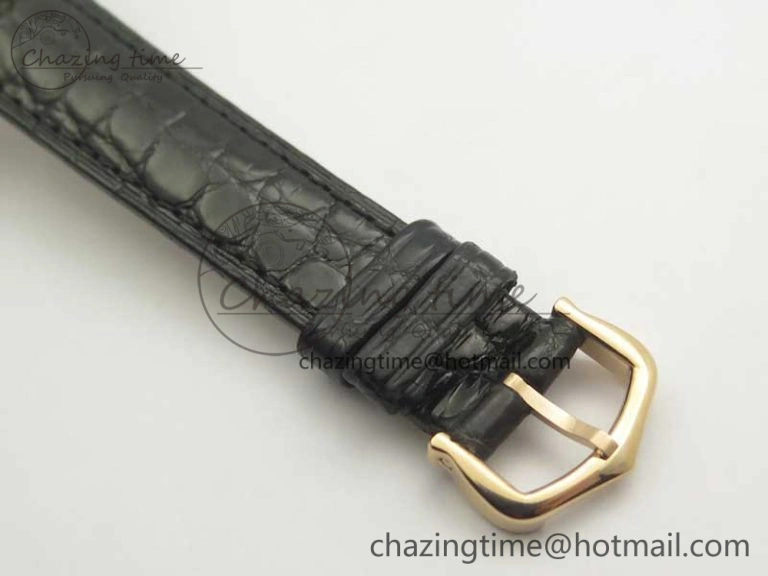 Ronde Solo de Cartier 29.5mm RG K11 1:1 Best Edition White Dial on Croco Leather Strap Ronda Quartz