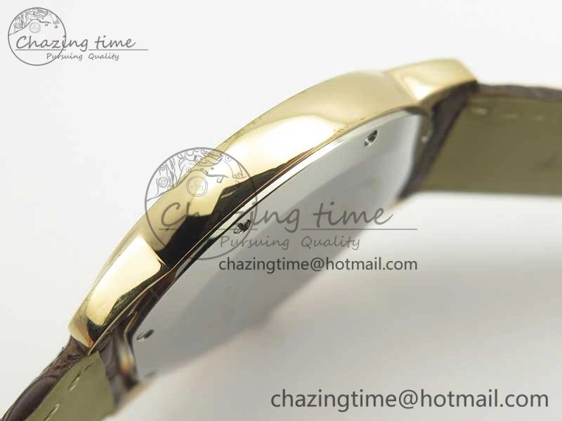 Ronde Solo de Cartier 36mm K11 RG Dia 1:1 Best Edition White Dial on Brown Croco Leather Strap Ronda Quartz