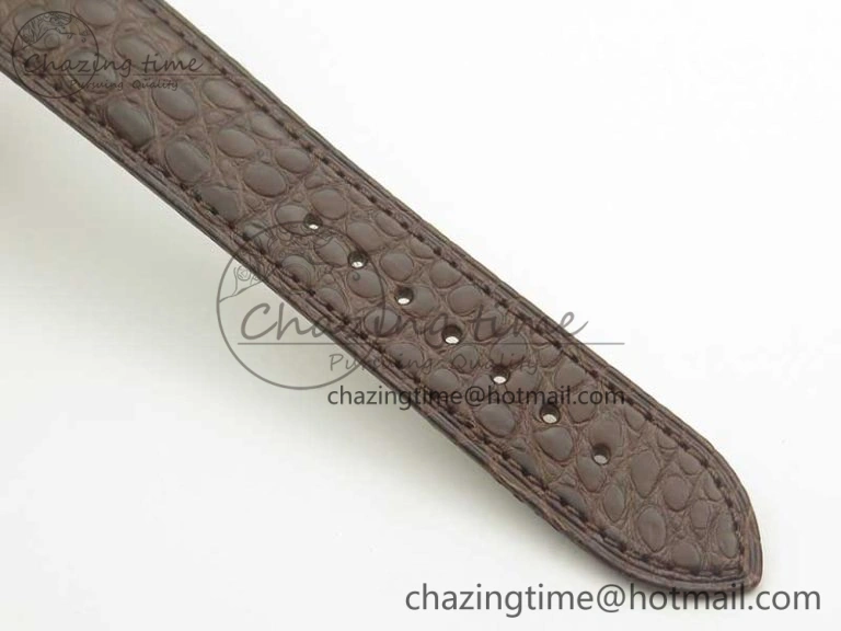 Ronde Solo de Cartier 36mm K11 RG Dia 1:1 Best Edition White Dial on Brown Croco Leather Strap Ronda Quartz