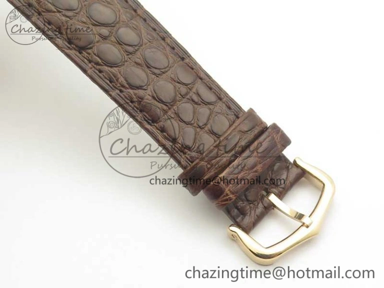Ronde Solo de Cartier 36mm K11 RG Dia 1:1 Best Edition White Dial on Brown Croco Leather Strap Ronda Quartz