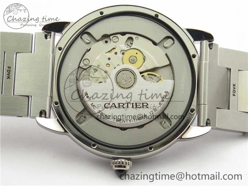 Ronde Solo de Cartier 42mm AF 1:1 Best Edition Blue Dial on SS Bracelet MIYOTA 9015
