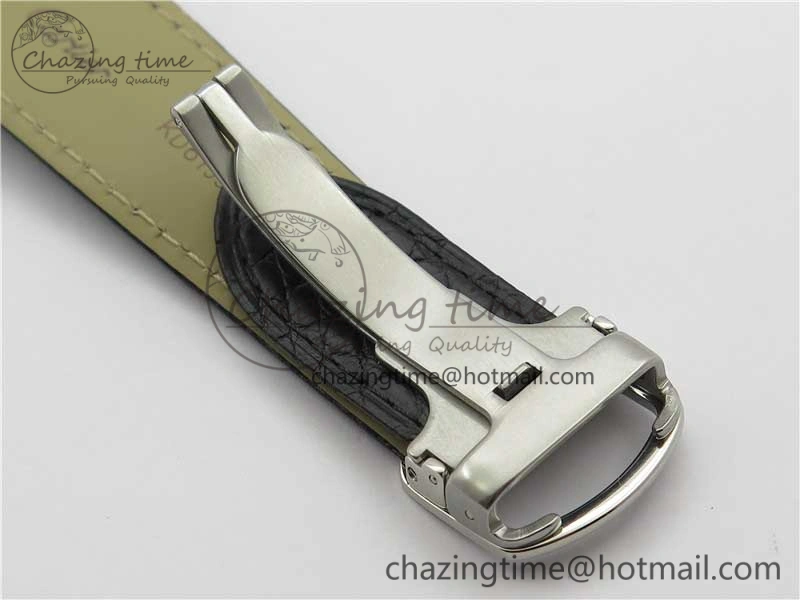 Ronde Solo de Cartier 42mm AF 1:1 Best Edition White Dial on Black Croco Leather Strap MIYOTA 9015