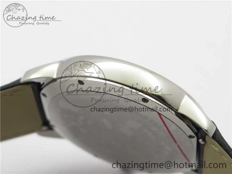 Ronde Solo de Cartier 42mm AF 1:1 Best Edition White Dial on Black Croco Leather Strap MIYOTA 9015