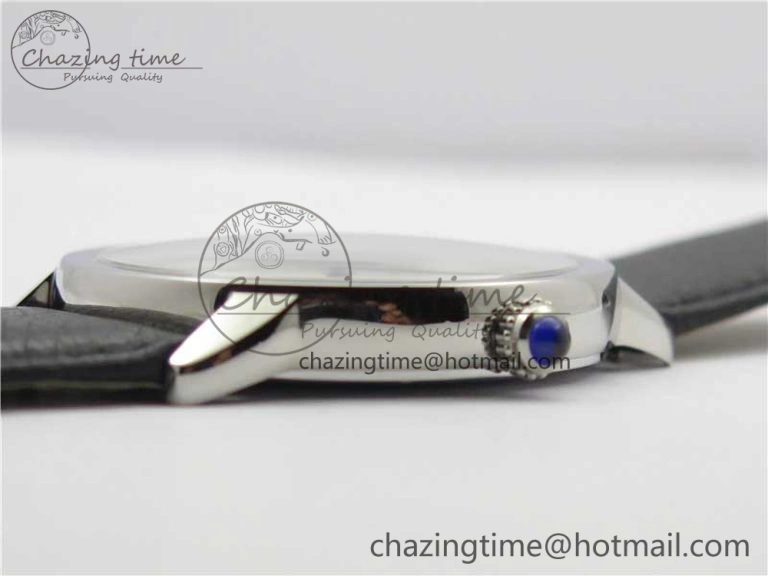 Ronde Solo de Cartier 42mm AF 1:1 Best Edition White Dial on Black Croco Leather Strap MIYOTA 9015