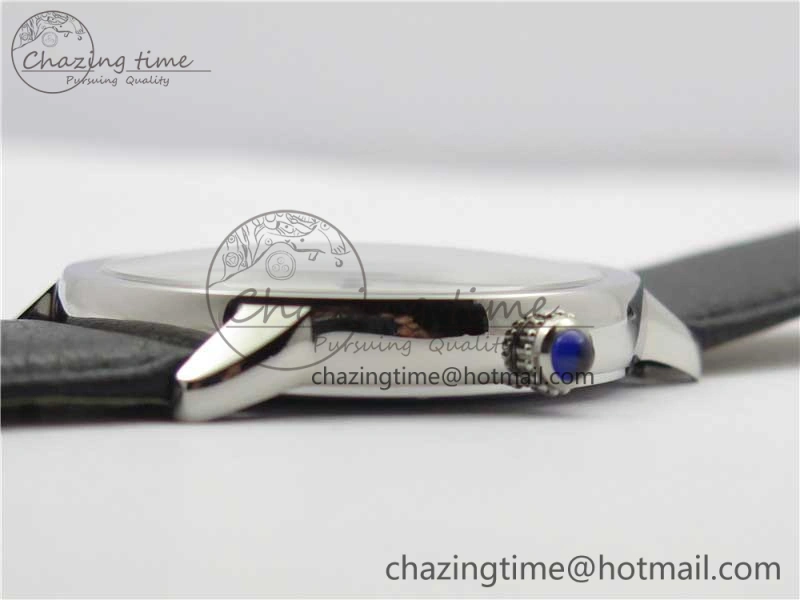 Ronde Solo de Cartier 42mm AF 1:1 Best Edition White Dial on Black Croco Leather Strap MIYOTA 9015