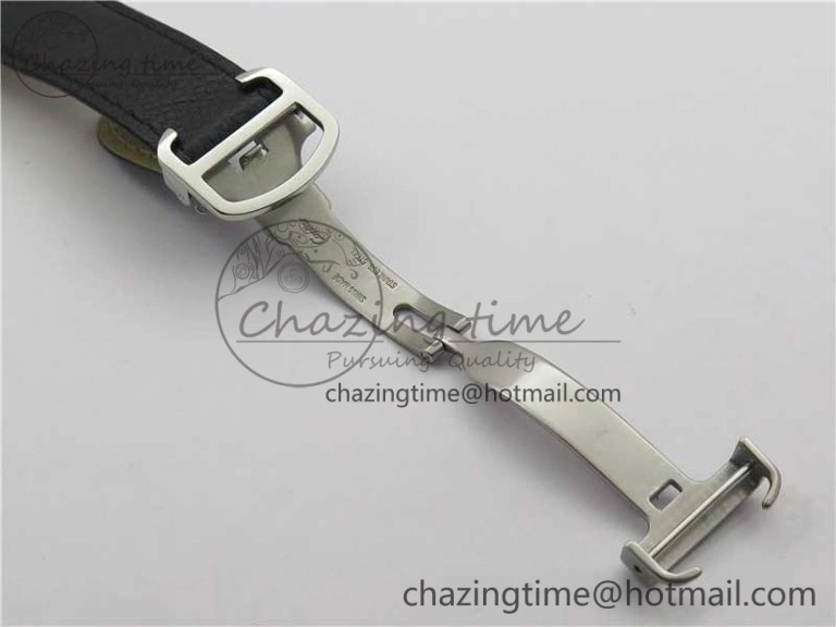 Ronde Solo de Cartier 42mm AF 1:1 Best Edition White Dial on Black Leather Strap MIYOTA 9015