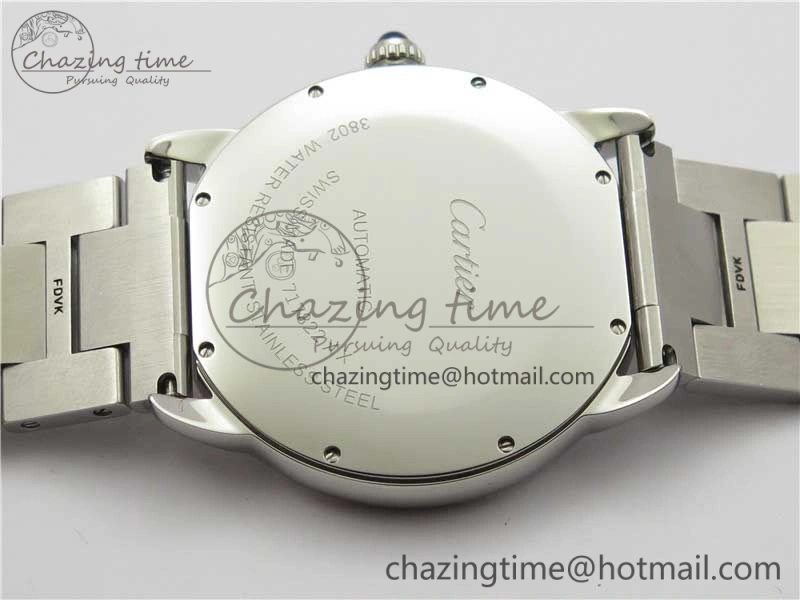 Ronde Solo de Cartier 42mm AF 1:1 Best Edition White Dial on SS Bracelet MIYOTA 9015