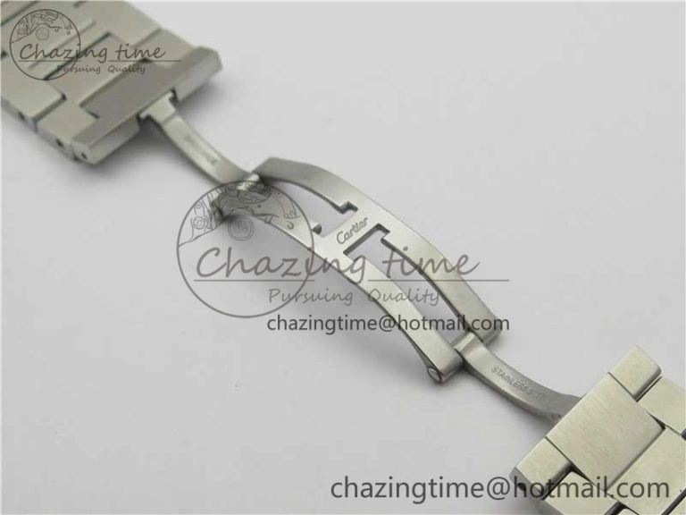 Ronde Solo de Cartier 42mm AF 1:1 Best Edition White Dial on SS Bracelet MIYOTA 9015
