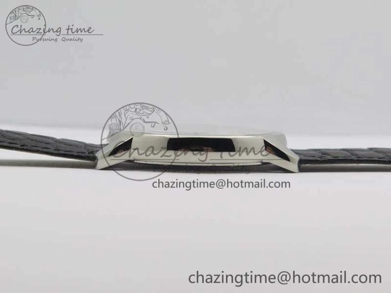 Ronde Solo de Cartier 42mm ZF 1:1 Best Edition White Dial On Black Leather Strap MIYOTA 9015