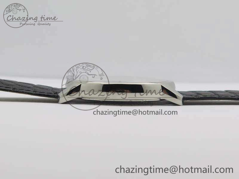 Ronde Solo de Cartier 42mm ZF 1:1 Best Edition White Dial On Black Leather Strap MIYOTA 9015