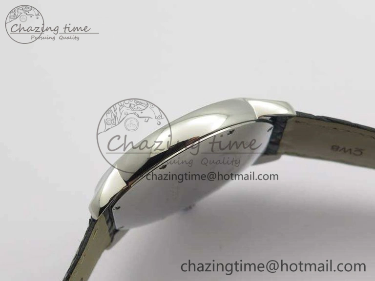 Ronde Solo de Cartier 42mm ZF 1:1 Best Edition White Dial On Black Leather Strap MIYOTA 9015