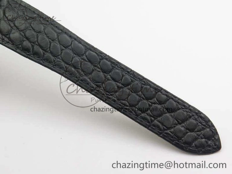 Ronde Solo de Cartier 42mm ZF 1:1 Best Edition White Dial On Black Leather Strap MIYOTA 9015