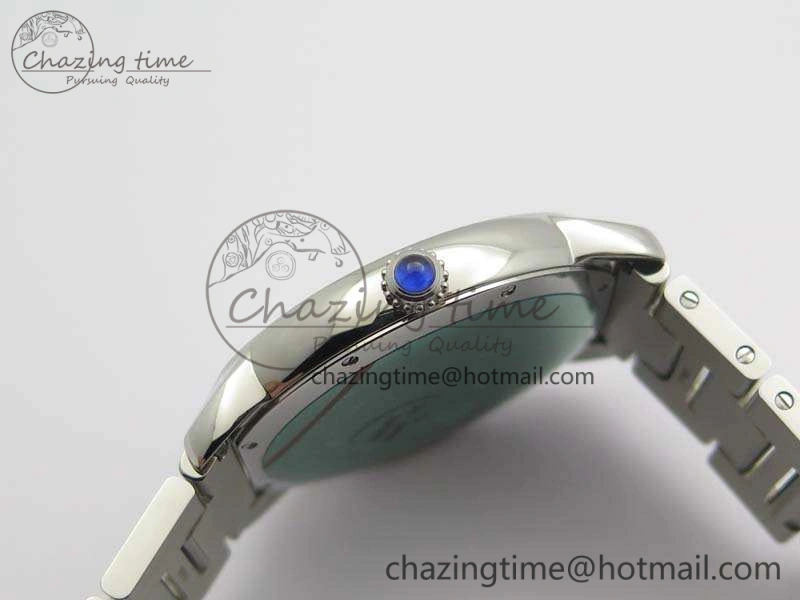 Ronde Solo de Cartier 42mm ZF 1:1 Best Edition White Dial On SS Bracelet MIYOTA 9015