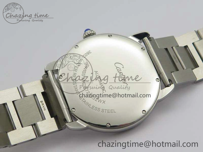 Ronde Solo de Cartier 42mm ZF 1:1 Best Edition White Dial On SS Bracelet MIYOTA 9015
