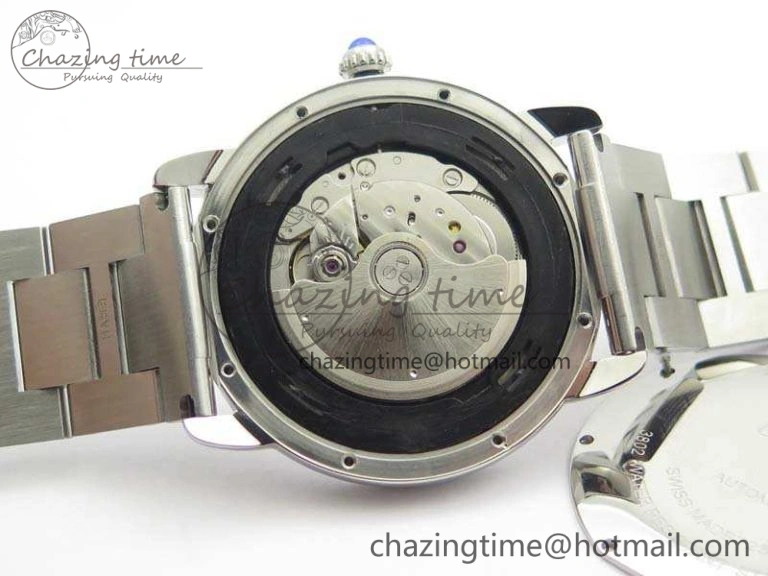Ronde Solo de Cartier 42mm ZF 1:1 Best Edition White Dial On SS Bracelet MIYOTA 9015