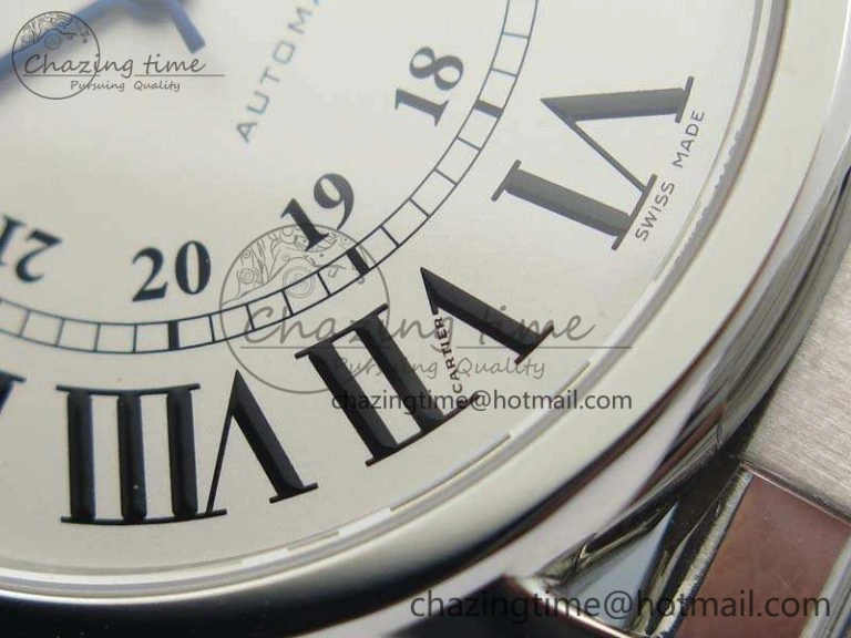 Ronde Solo de Cartier 42mm ZF 1:1 Best Edition White Dial On SS Bracelet MIYOTA 9015