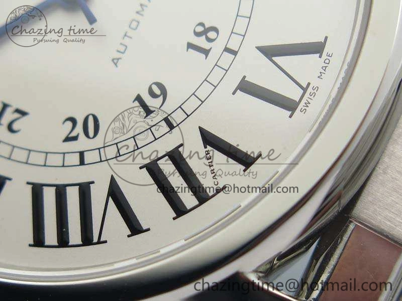 Ronde Solo de Cartier 42mm ZF 1:1 Best Edition White Dial On SS Bracelet MIYOTA 9015