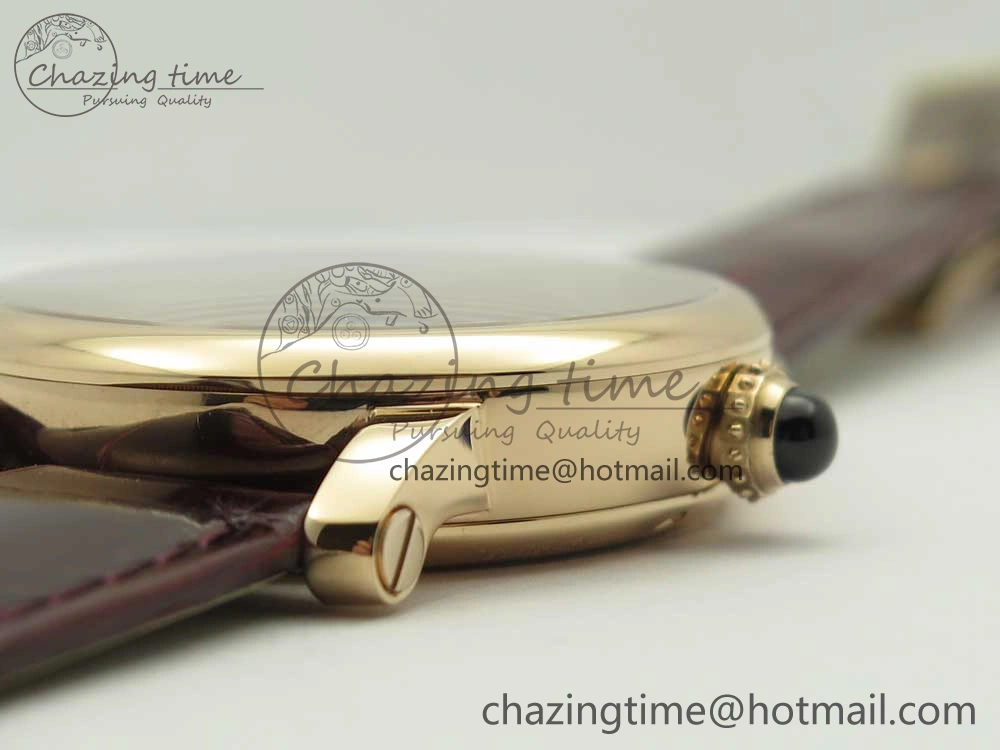 Rotonde Flying Tourbillon RG BLF Best Edition White Dial on Brown Leather Strap V2