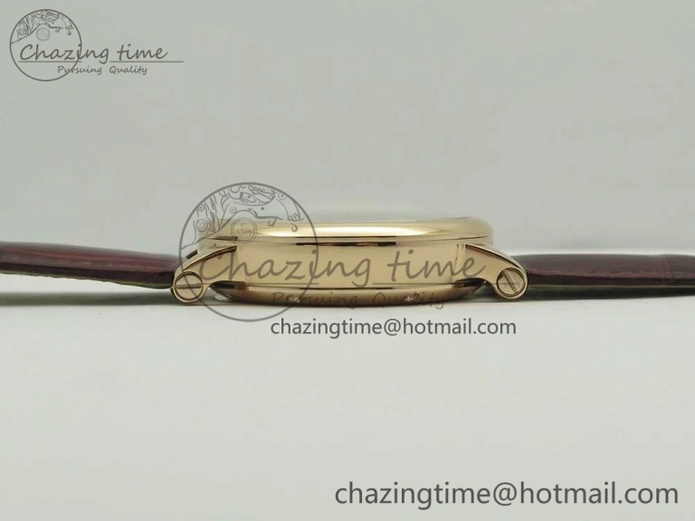 Rotonde Flying Tourbillon RG BLF Best Edition White Dial on Brown Leather Strap V2