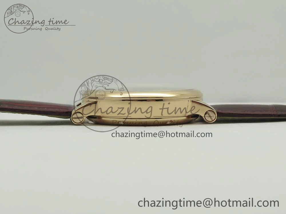 Rotonde Flying Tourbillon RG BLF Best Edition White Dial on Brown Leather Strap V2