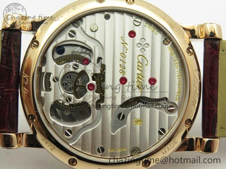 Rotonde Flying Tourbillon RG BLF Best Edition White Dial on Brown Leather Strap V2