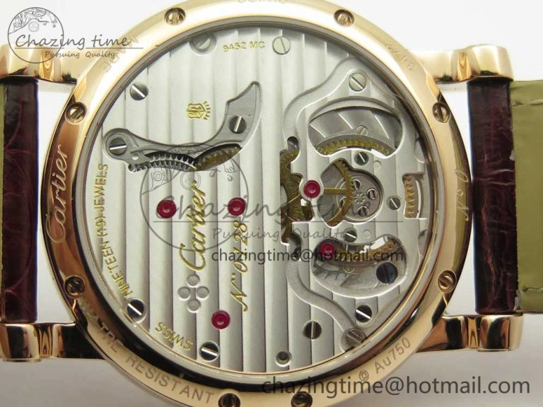 Rotonde Flying Tourbillon RG BLF Best Edition White Dial on Brown Leather Strap V2