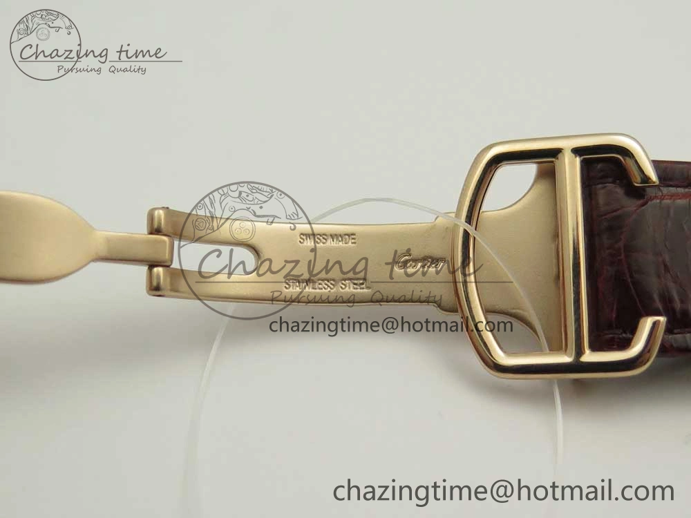 Rotonde Flying Tourbillon RG BLF Best Edition White Dial on Brown Leather Strap V2